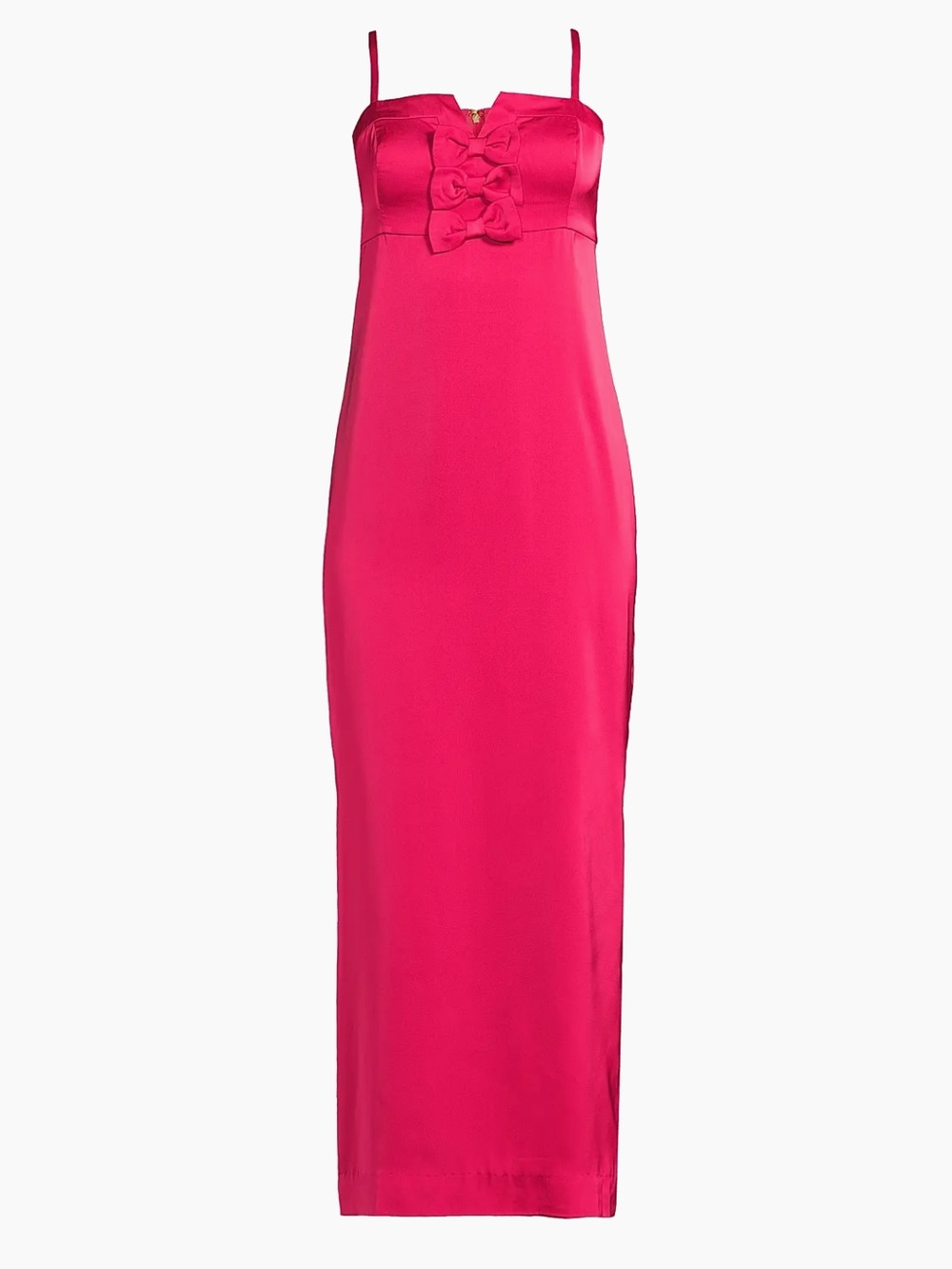 Lilly Pulitzer Jean Bow Bow-Back Midi Dress Raspberry Rouge Pink Size 10